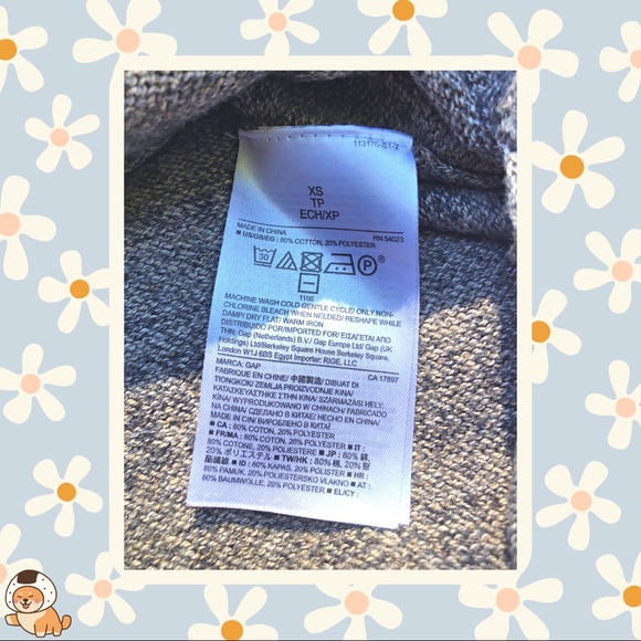 Gap Marled Grey Snap Turtle Neck Sweater - Picture 9 of 9